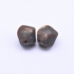 アクリルビーズ 不規則形 クリルパーツ ダークブラウン 15×12mm 【50ヶ】