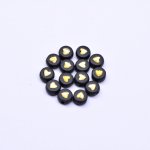 アクリル丸型ビーズ ハート付き ゴールド 4×7mm【約3600-3700ヶ】