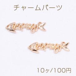 チャームパーツ フィッシュボーン 2穴 10×34mm ゴールド【10ヶ】