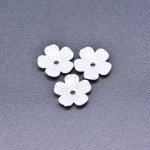 アクリルビーズ フラワー 五弁花 パールホワイト2×11mm 【100ヶ】
