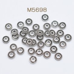 ロンデルパーツ 平型 6mm アンティークシルバー【約300ヶ】