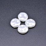 ABS製 パールビーズ 丸型 模様入り パールホワイト 5×14mm 【100ヶ】