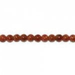 茶金石 丸玉 2mm(35cm)