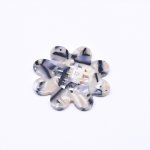 アクリルパーツ 花型 べっこう風 グレー 2×39mm【20ヶ】