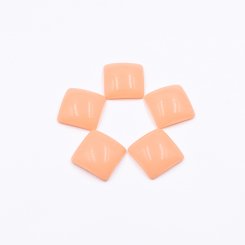 樹脂貼付けパーツ 四角形 24x24mm ピンクベージュ【50ヶ(約195g)】