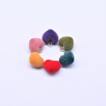 アクリルチャーム フロッキー ハート 18×18mm【50ヶ】