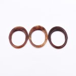 樹脂パーツ 楕円形 60x47mm ブラウン【50ヶ(約250g)】