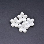 アクリルビーズ フラワー 花型 パールホワイト5×20mm 【100ヶ】