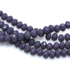 ボタンカットグラスビーズ 11ダークパープル 3×4mm(1連/45cm)