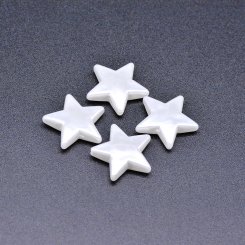 ABS製 パールビーズ 星型 パールホワイト 5×17mm 【100ヶ】