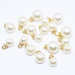 パールチャーム ラインストーン付き パール直径10mm/12mm/14mm
