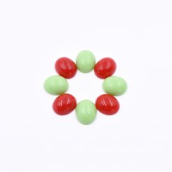 樹脂貼付けパーツ 楕円形 12x10mm 【50ヶ(約21.8g)】