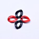 アクリルチェーンパーツ ツイスト不規則楕円形17×23mm【50ヶ】