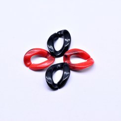 アクリルチェーンパーツ ツイスト不規則楕円形17×23mm【50ヶ】
