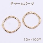 チャームパーツ 不規則丸フレーム 1カン 30×31mm ゴールド【10ヶ】