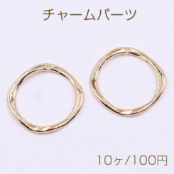 チャームパーツ 不規則丸フレーム 1カン 30×31mm ゴールド【10ヶ】