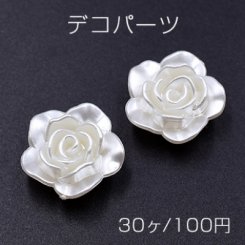 デコパーツ アクリルパーツ 19×19mm ホワイト【30ヶ】