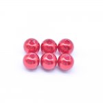 アクリルビーズ 丸型 レッド 5×6mm 【100ヶ】