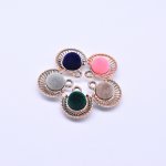 アクリルチャーム フロッキービーズ付き 扇型 19×22mm【50ヶ】