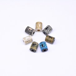 アクリルビーズ アンティーク調 円柱型 10×13mm【500g】