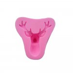 シリコンモールド クリスマスのトナカイ/クワガタ/クワガタ パールピンク 70x70x35mm【2ヶ】