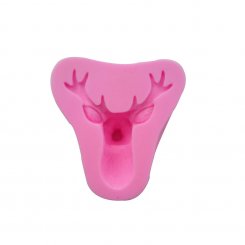 シリコンモールド クリスマスのトナカイ/クワガタ/クワガタ パールピンク 70x70x35mm【2ヶ】