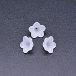 アクリルビーズ フラワー 五弁花 半クリア 6×12mm 【100ヶ】