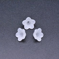 アクリルビーズ フラワー 五弁花 半クリア 6×12mm 【100ヶ】