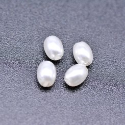 ABS製 パールビーズ オーバル パールホワイト 3×4mm 【100ヶ】