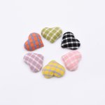 包みボタン ハート形 デコパーツ 布地 20x18mm【20ヶ（約15g）】