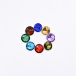 アクリルラインストーン 円形 10x10mm 全8色【50ヶ(約8.5g)】