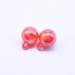 アクリルチャーム ビーズパーツ 1穴 レッド 16×21mm 全4色 【100ヶ】