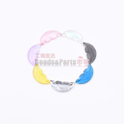 樹脂貼付けパーツ 半円形 17x7mm【50ヶ(約13g)】
