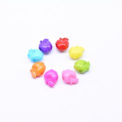 アクリルビーズ 林檎 カラーミックス 9×12mm 【500g】