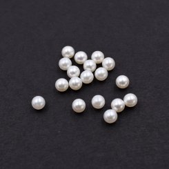 ABS製 パールビーズ 穴なし 円形 1.5mm ベージュ【500g(約10000ヶ)】