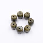 樹脂ビーズ 楕円形 19x20mm ダークグリーン【50ヶ(約173g)】