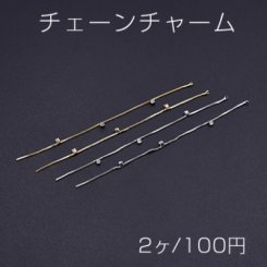 チェーンチャーム No.10 石付き 1カン 10cm【2ヶ】