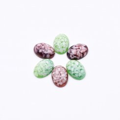 樹脂貼付けパーツ 楕円形 樹脂封入 20x14mm 【50ヶ(約61g)】