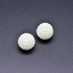 アクリルビーズ ボール パール風 ホワイト19mm【500g】