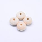 ウッドビーズ ソロバン オフホワイト 11×20mm【約100ヶ】