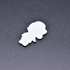 アクリルチャーム 女の子 ホワイト&ブラック 20×36mm【50ヶ】