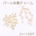 パール金属チャーム 枝チャーム 1カン ゴールド【2ヶ】
