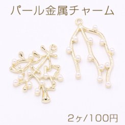 パール金属チャーム 枝チャーム 1カン ゴールド【2ヶ】