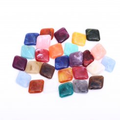 アクリルビーズ 菱形 カラーミックス26×30mm【500g/约130ヶ】
