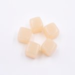 樹脂ビーズ 四角形 25x25mm ピンクベージュ【50ヶ(約321g)】