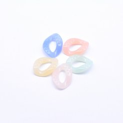 アクリルチェーンパーツ ツイスト 16×23mm 【100ヶ】