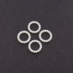 アクリルパーツ 円形 パール風 14x14mm ホワイト【50ヶ】