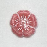 チェコビーズ ハワイアンフラワー マットピンク 12mm（2ヶ）