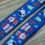 1クリスマスモチーフのチロルテープ 幅16mm ネイビー(10ヤード)