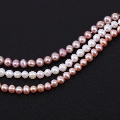 淡水パール 天然素材 丸玉 4.5-5mm 【1連(約80ヶ)】